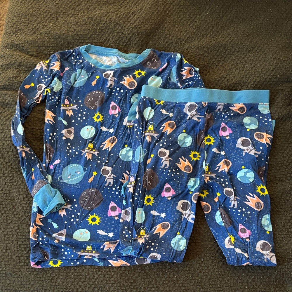 Little Sleepies Space Adventure Kids Pajamas - Blue